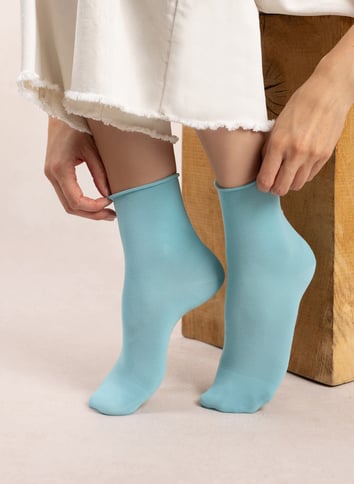Sokken met fluweeleffect | katoenblend BLEUFORET Blauw